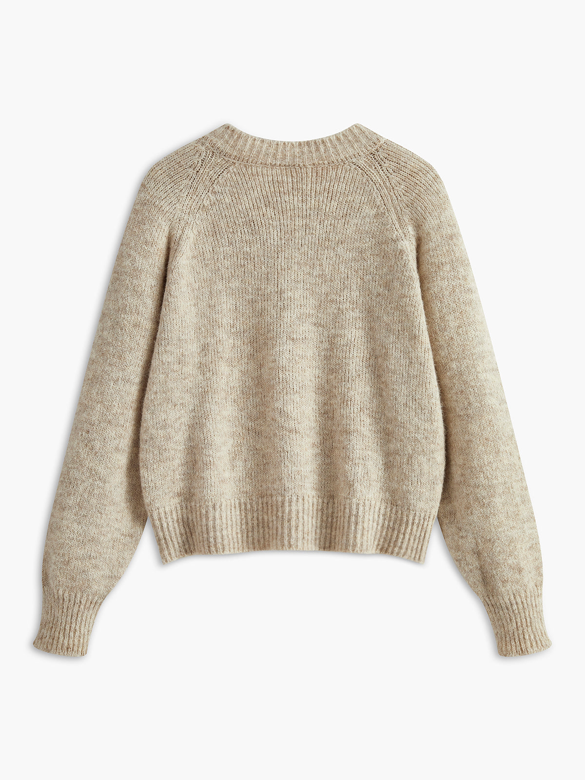 Apricot Fine Knit Cardigan with Heart Buttons