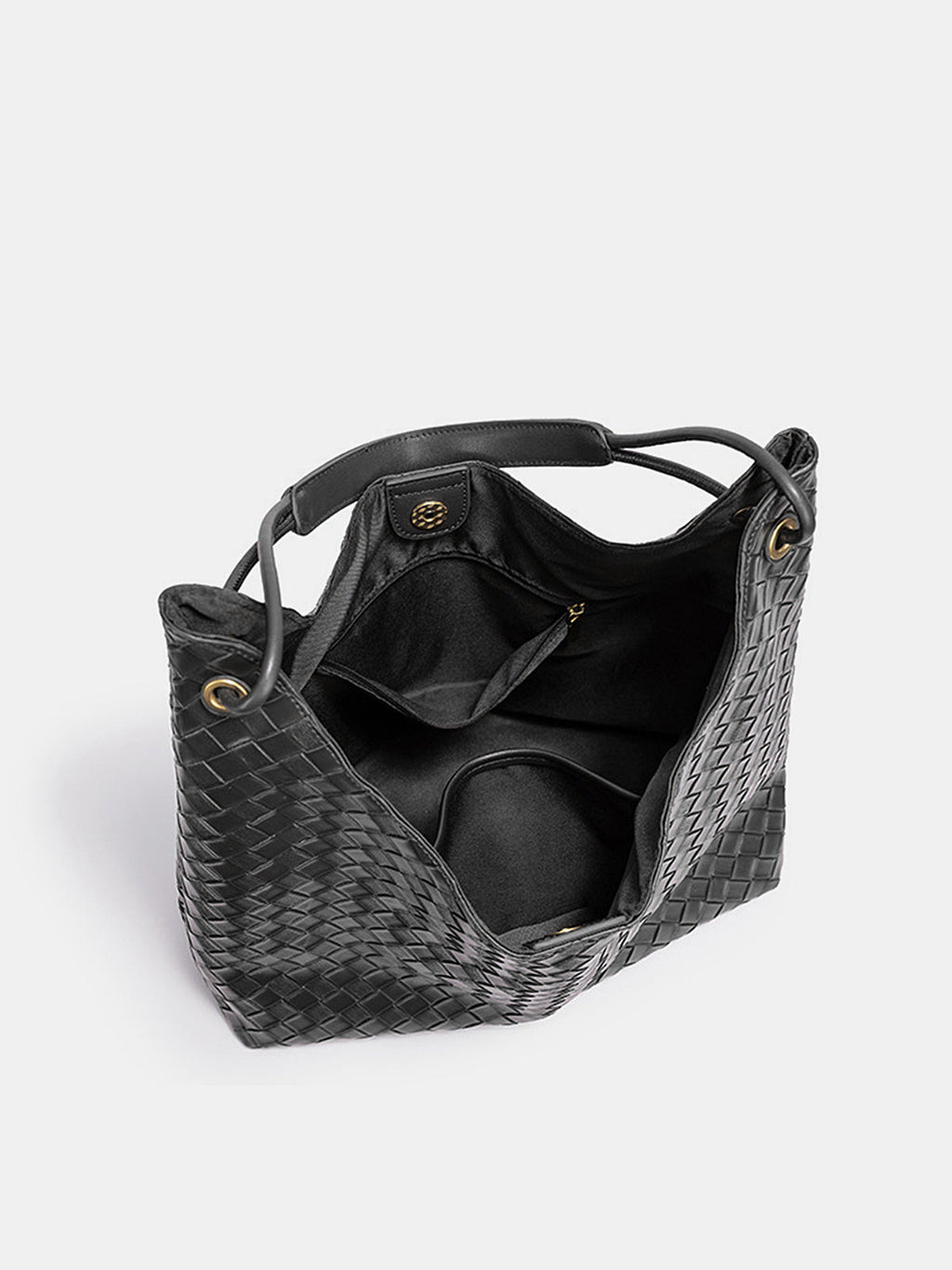 Black Large Capacity Woven Tote Bag