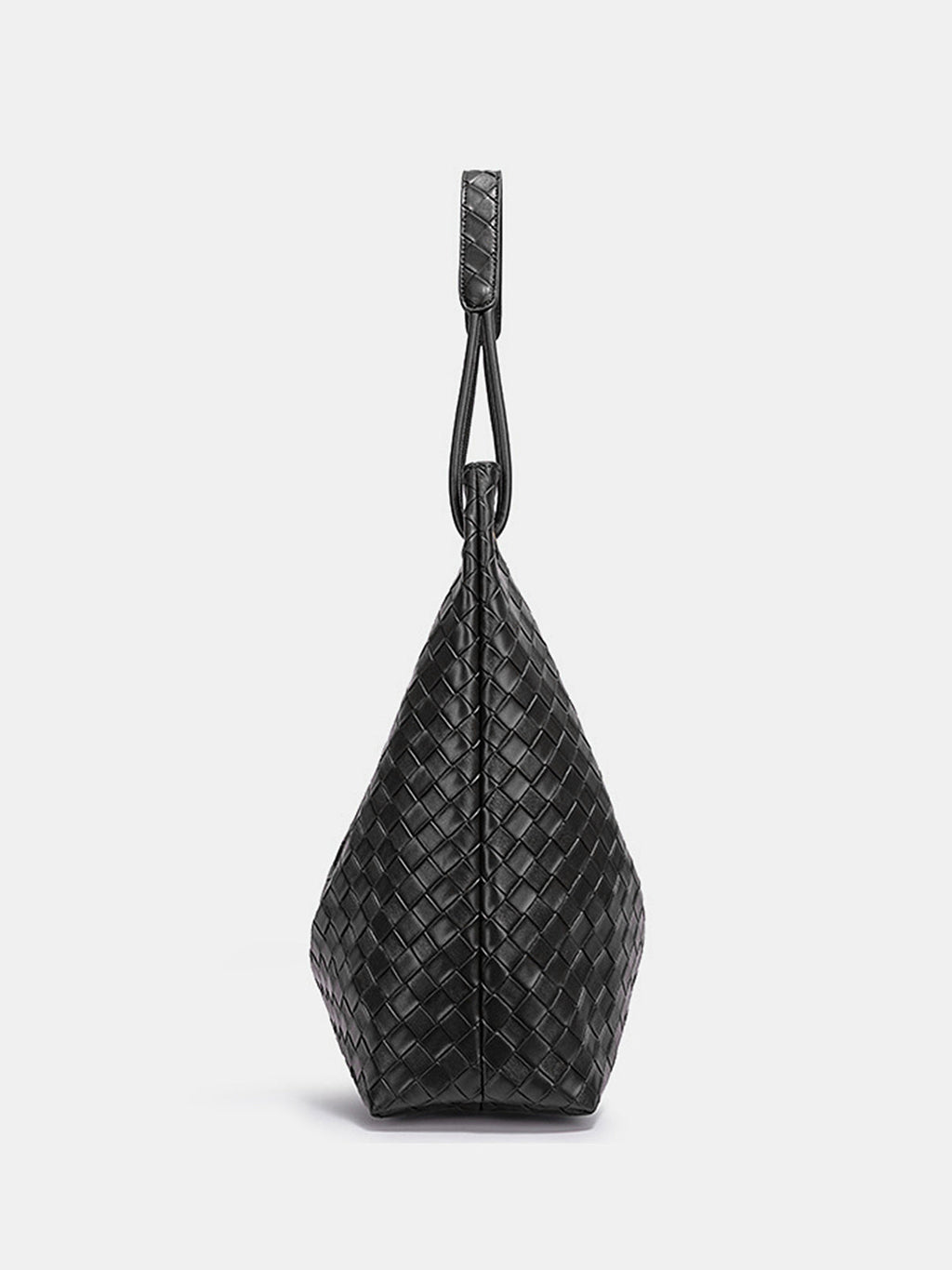 Black Large Capacity Woven Tote Bag