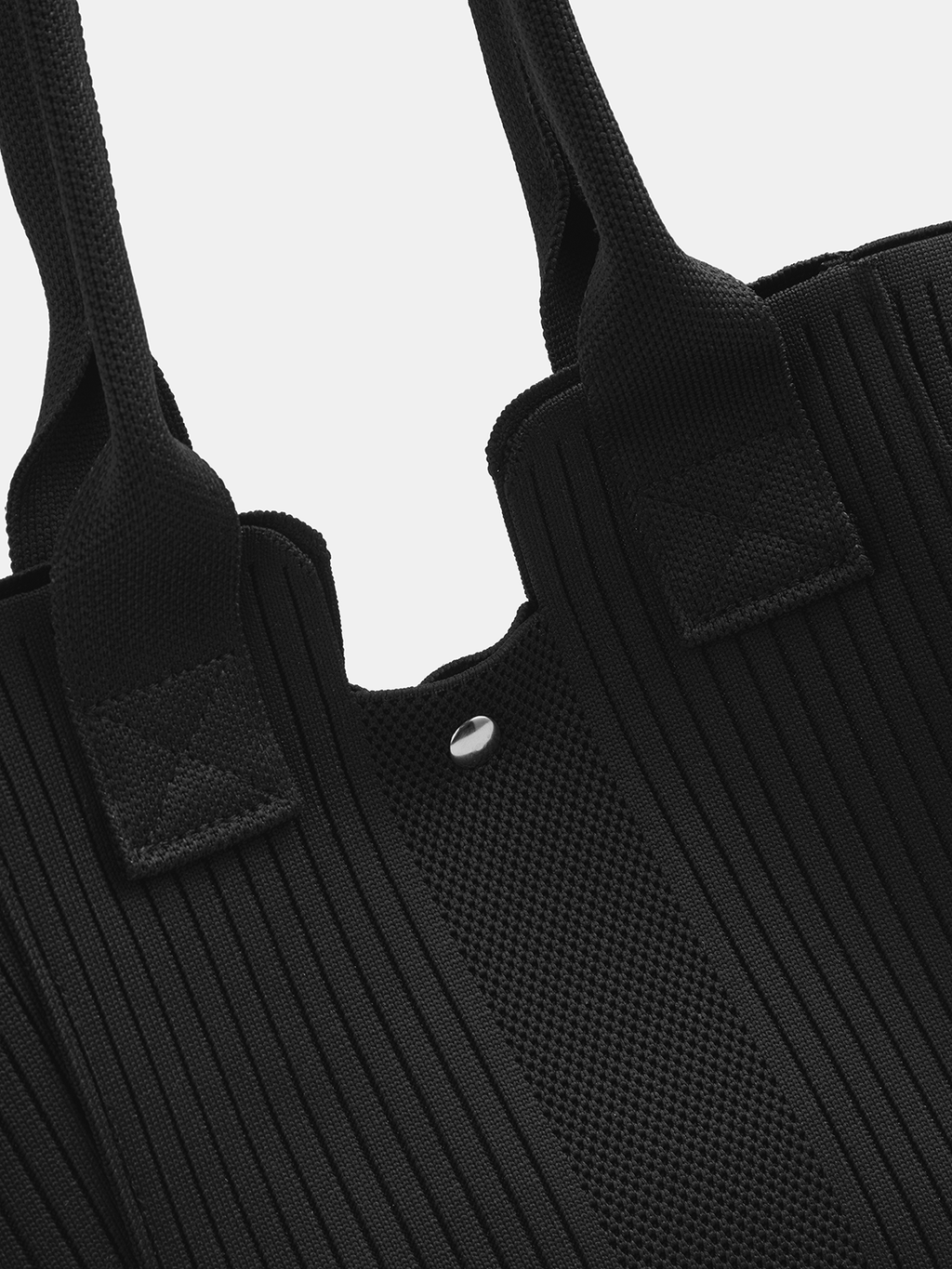 Black Large Flyknit Shoulder Tote Bag