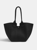 Black Large Flyknit Shoulder Tote Bag
