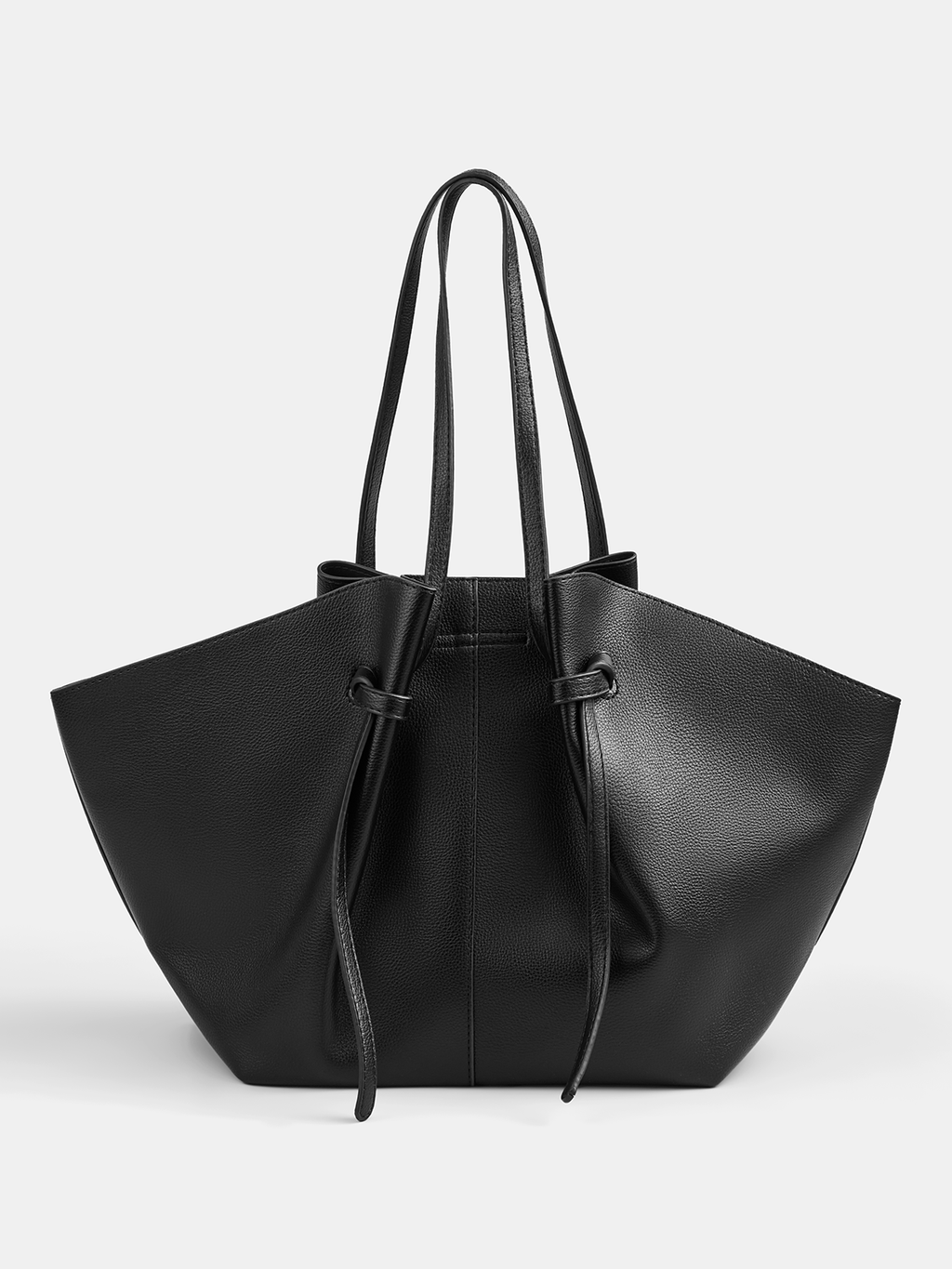 Black Oversized Vegan Leather Tote Bag