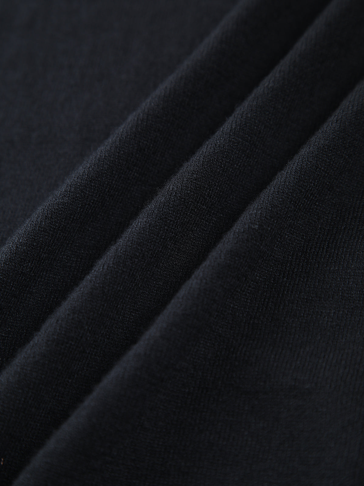 Black V-Neck Knit Sweater Vest with Contrast Trim