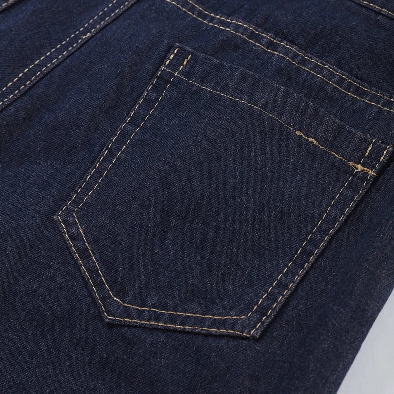 Blue Denim Square Neck Tank and High Waist Jeans Set