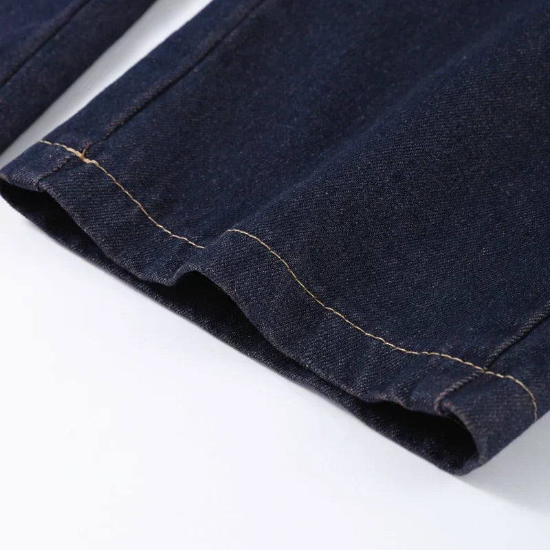 Blue Denim Square Neck Tank and High Waist Jeans Set