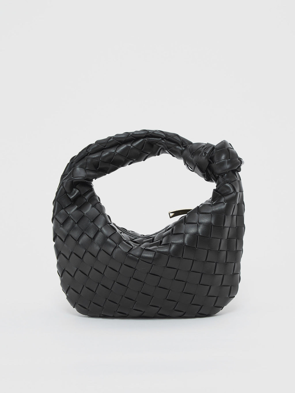 Braided Vegan Leather Evening Handbag