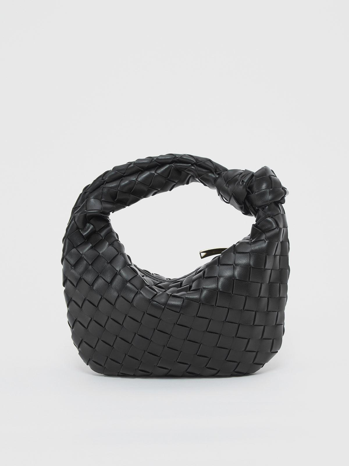 Braided Vegan Leather Evening Handbag