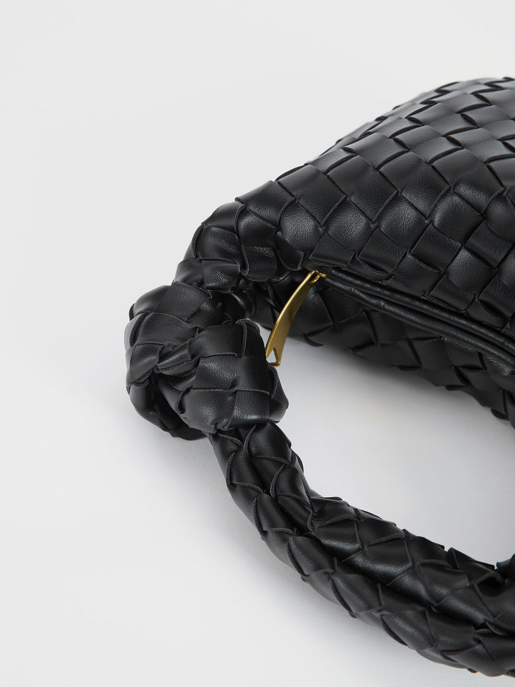 Braided Vegan Leather Evening Handbag