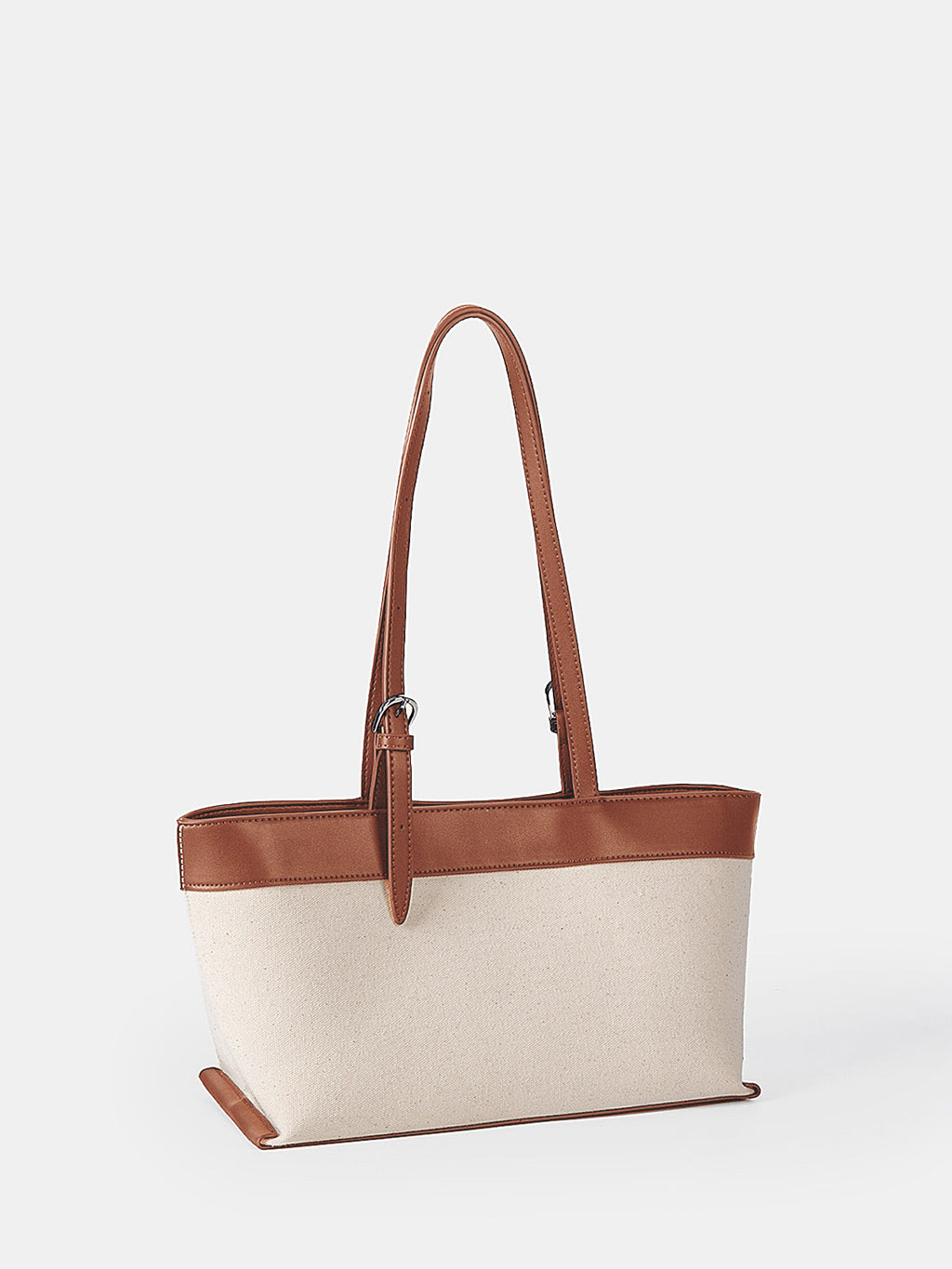 Brown Canvas Tote Bag with Adjustable Strap