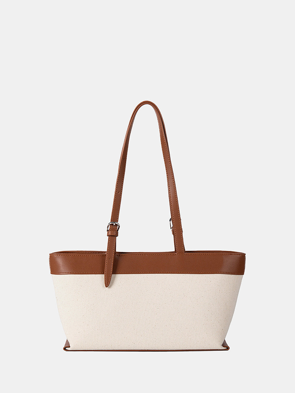 Brown Canvas Tote Bag with Adjustable Strap