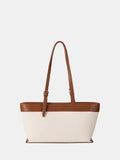 Brown Canvas Tote Bag with Adjustable Strap