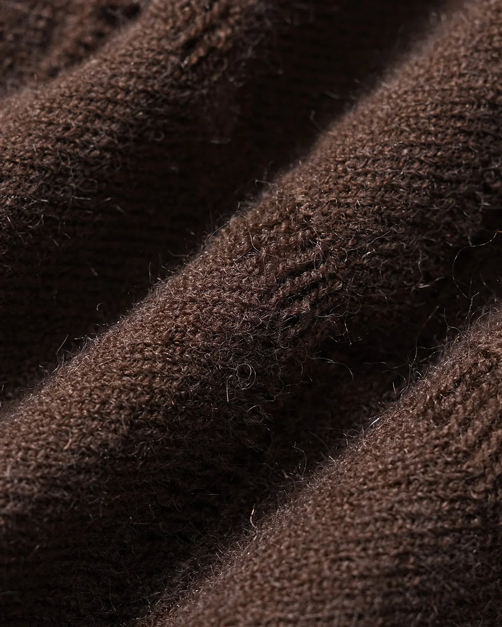 Brown Cropped Textured Knit Cardigan with Cut-Out Detail