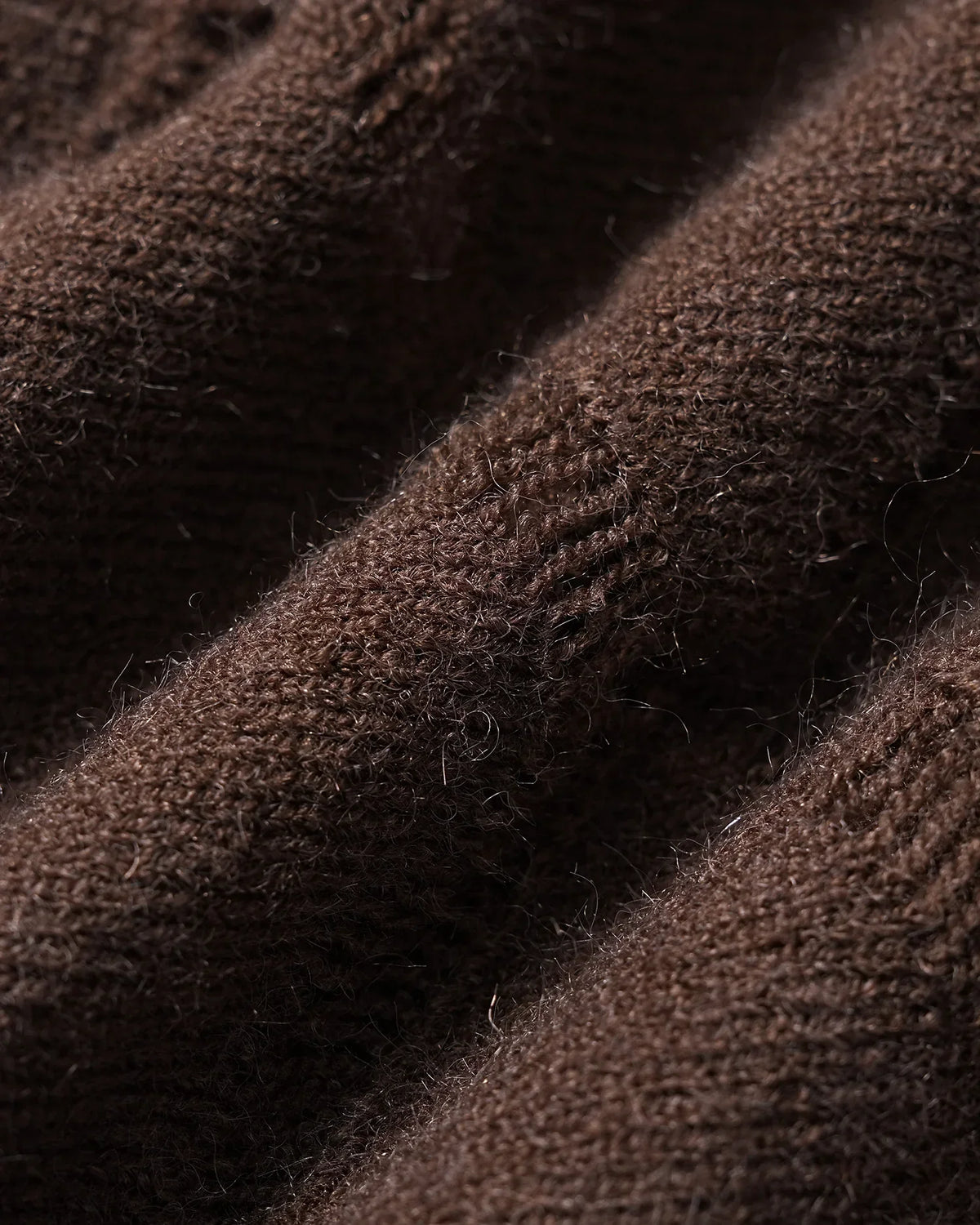 Brown Cropped Textured Knit Cardigan with Cut-Out Detail
