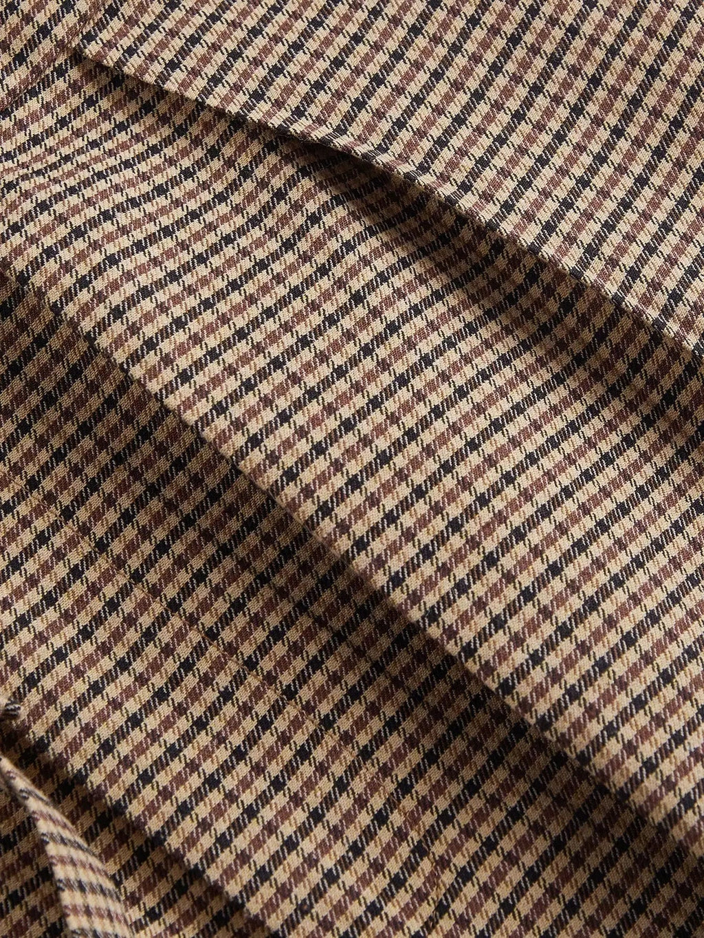 Brown Plaid High Waist Wide Leg Pants with Belt