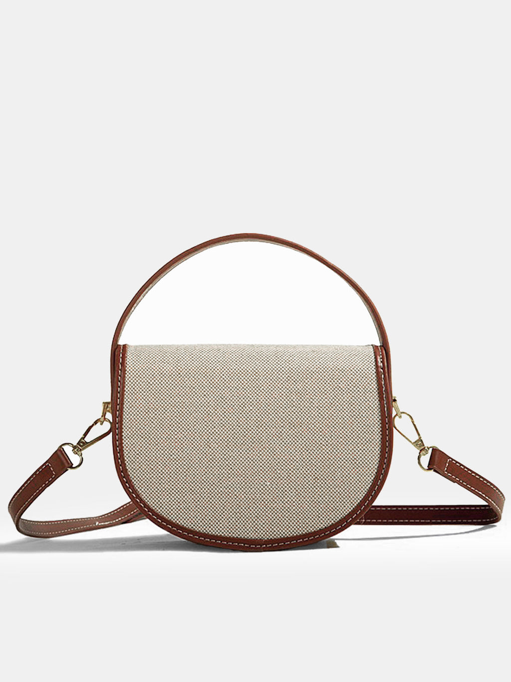 Brown Vintage Saddle Bag with Buckle