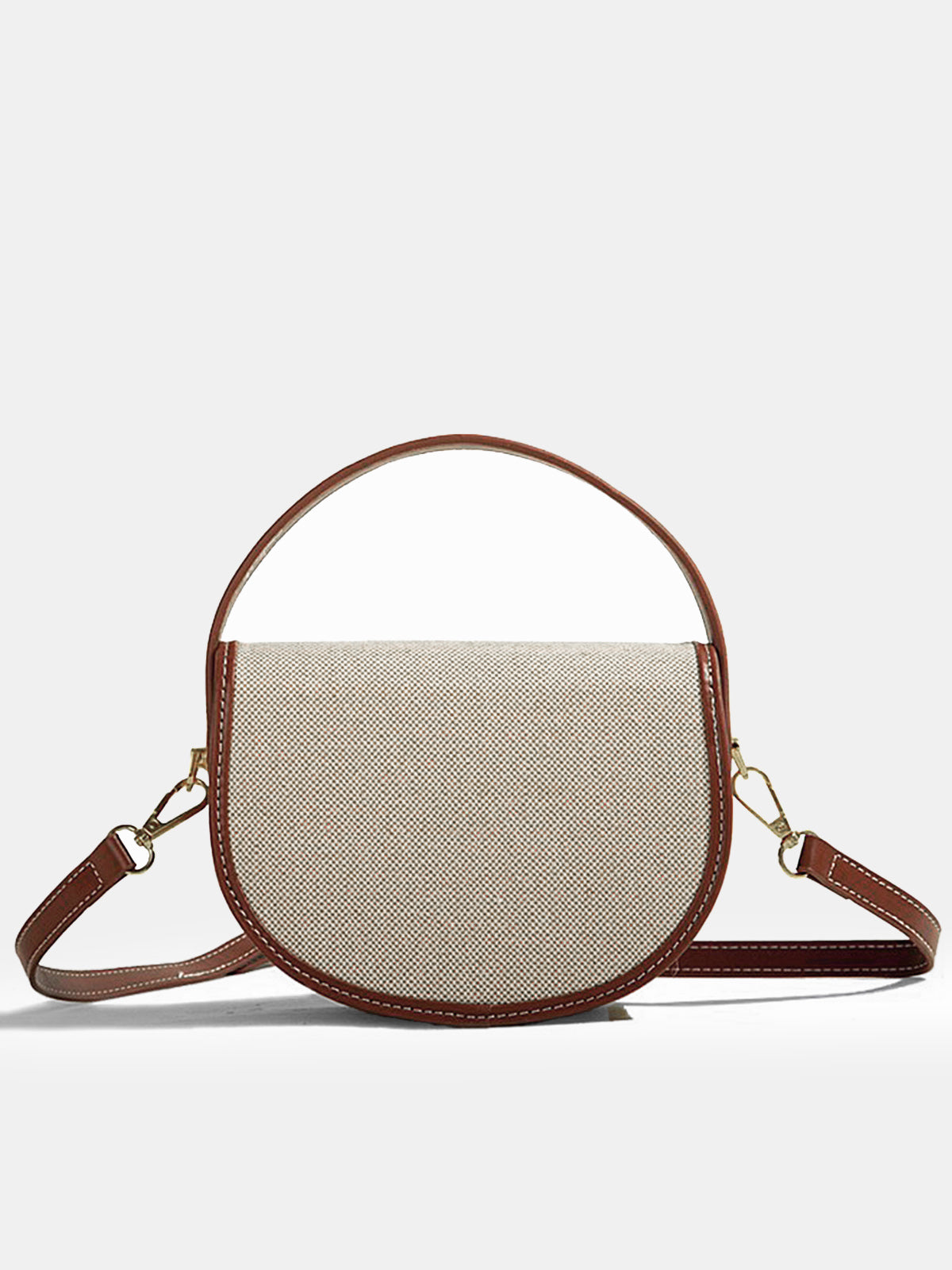 Brown Vintage Saddle Bag with Buckle