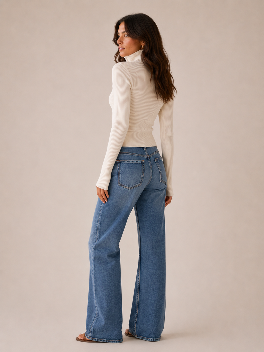 Chunky Ribbed Knit Turtleneck Cardigan with Double Zipper