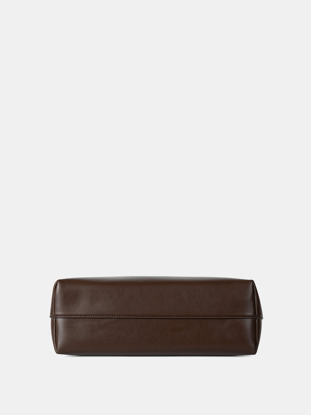 Dark Brown Structured Tote Bag with Double Shoulder Straps