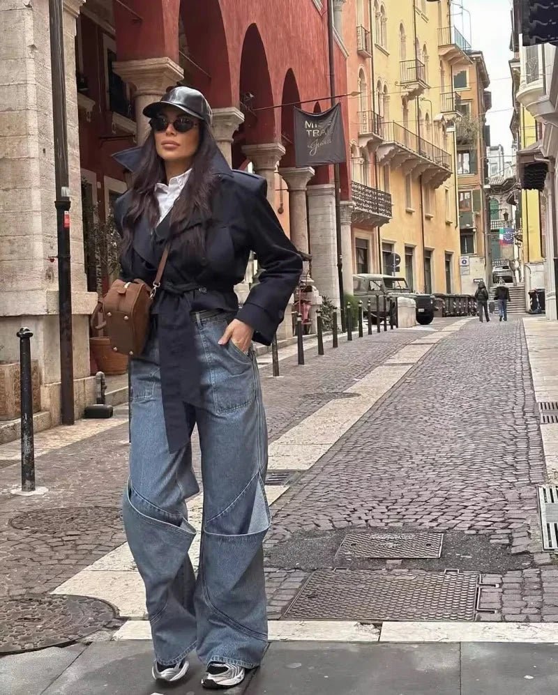 Double Breasted Belted Trench Coat