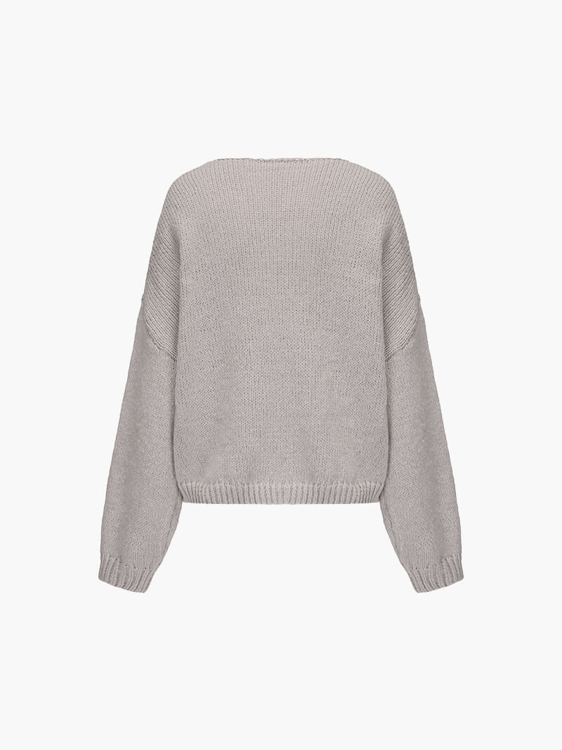Fine Knit V-Neck Open Front Cardigan