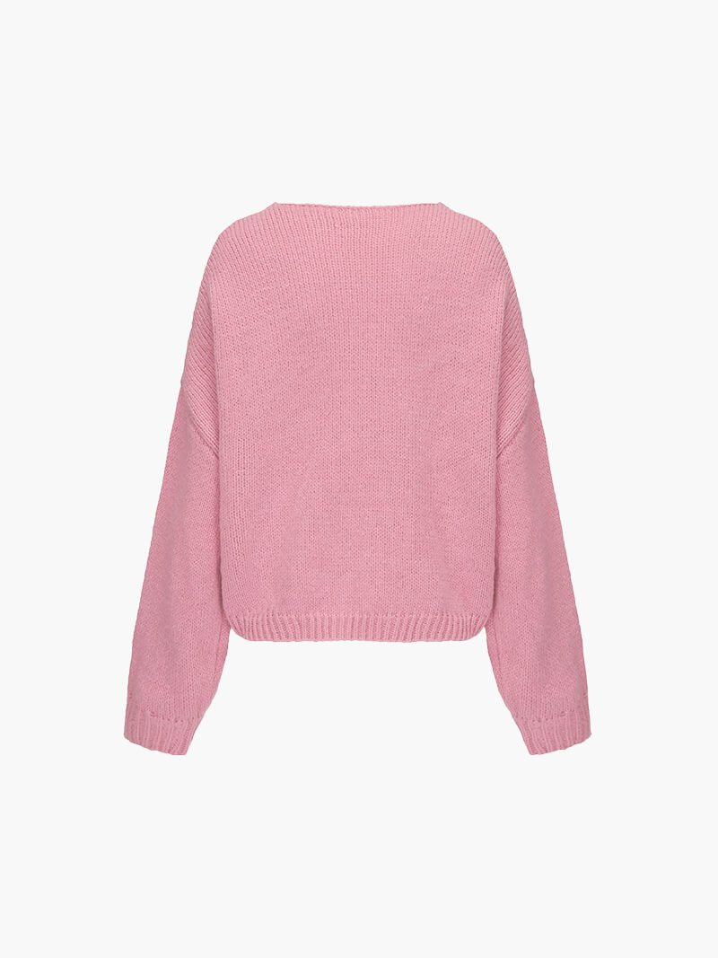 Fine Knit V-Neck Open Front Cardigan