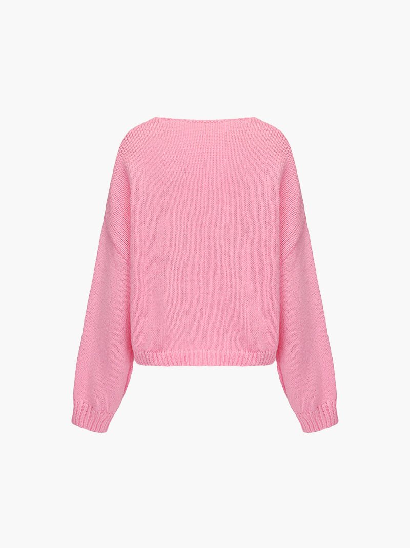 Fine Knit V-Neck Open Front Cardigan