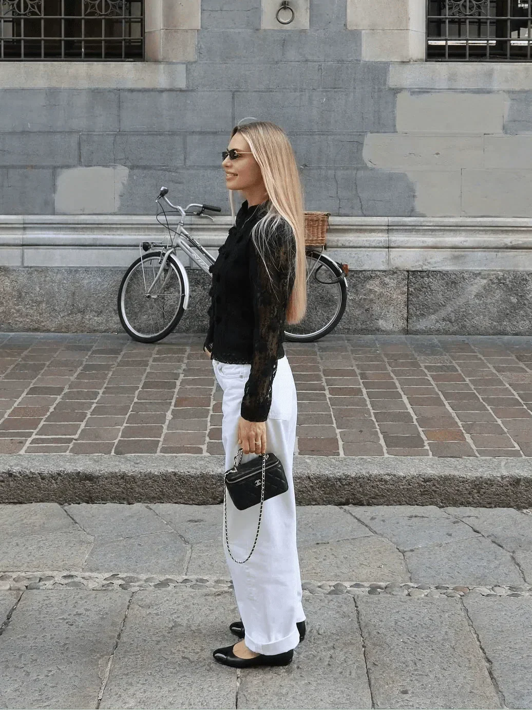 Floral Lace Puff Sleeve Blouse