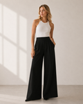 High Waist Pleated Wide Leg Trousers