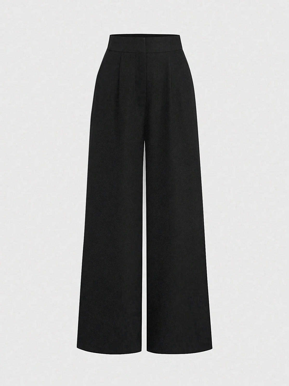 High Waist Pleated Wide Leg Trousers
