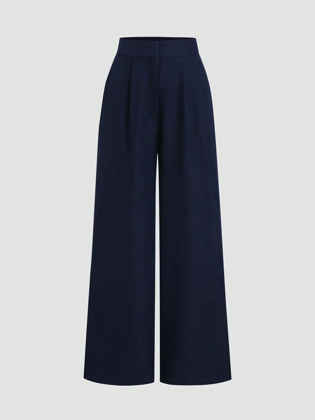 High Waist Pleated Wide Leg Trousers