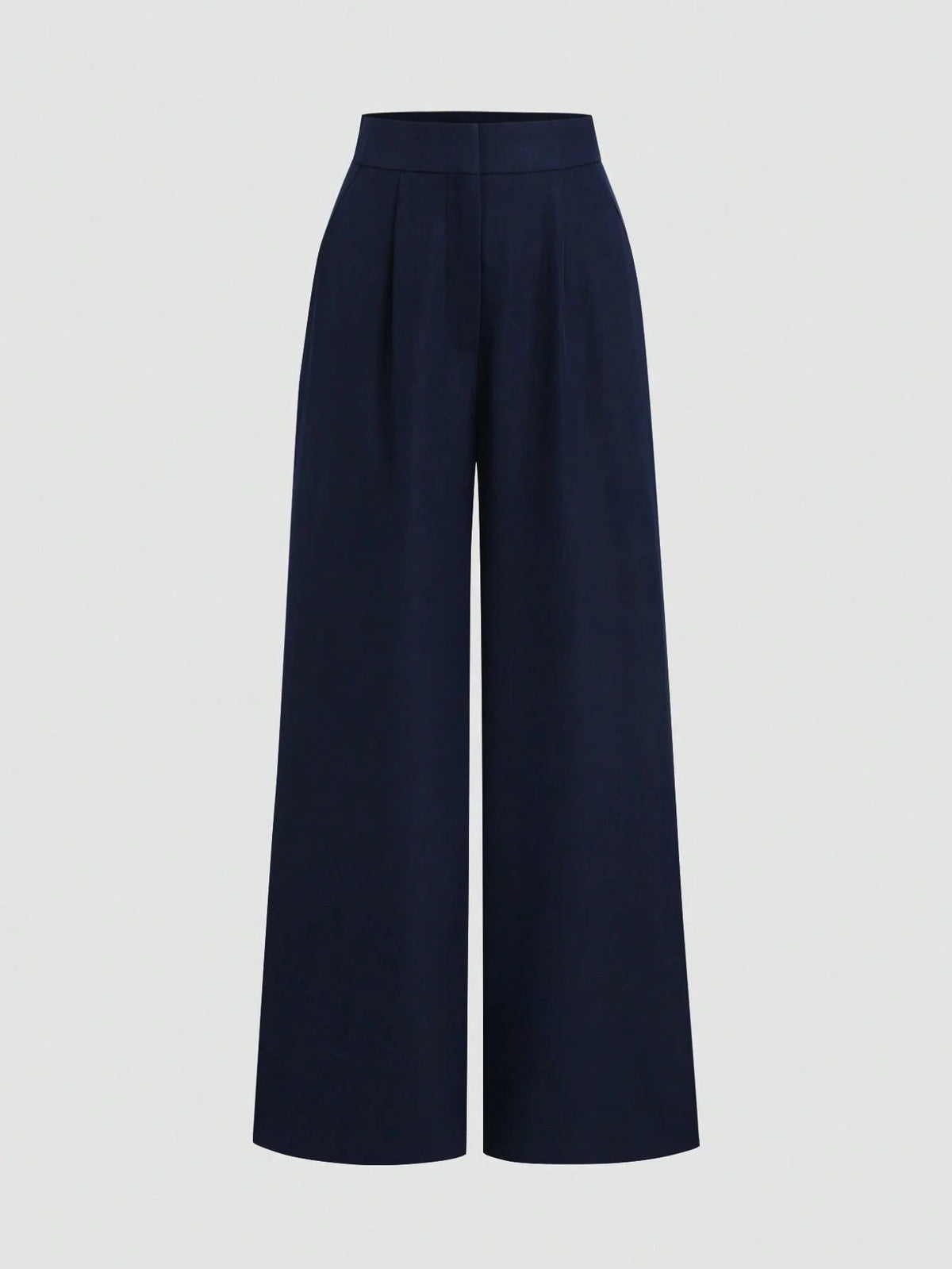 High Waist Pleated Wide Leg Trousers