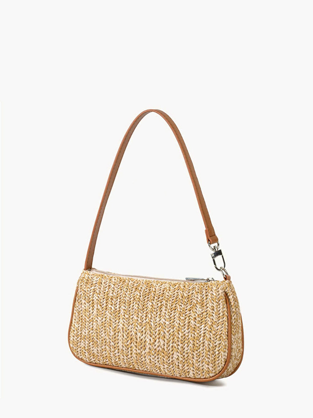 Khaki Casual Straw Bag