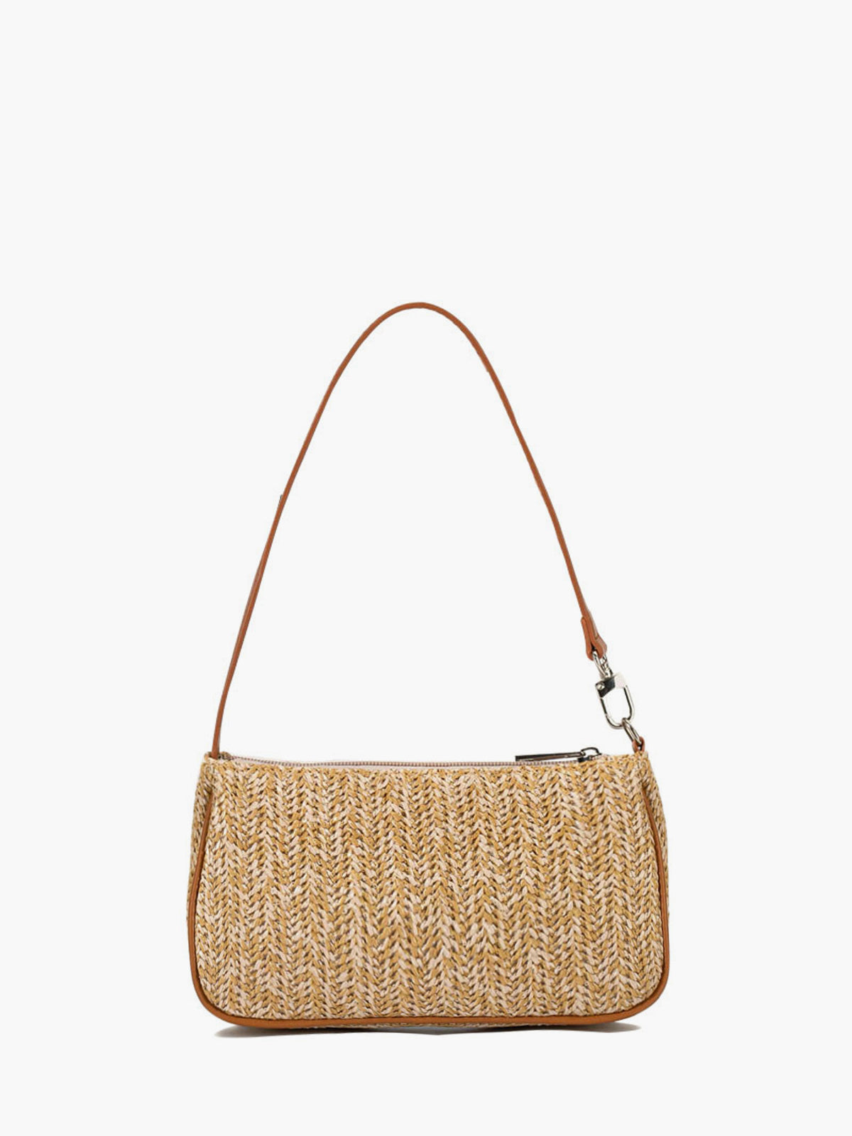 Khaki Casual Straw Bag