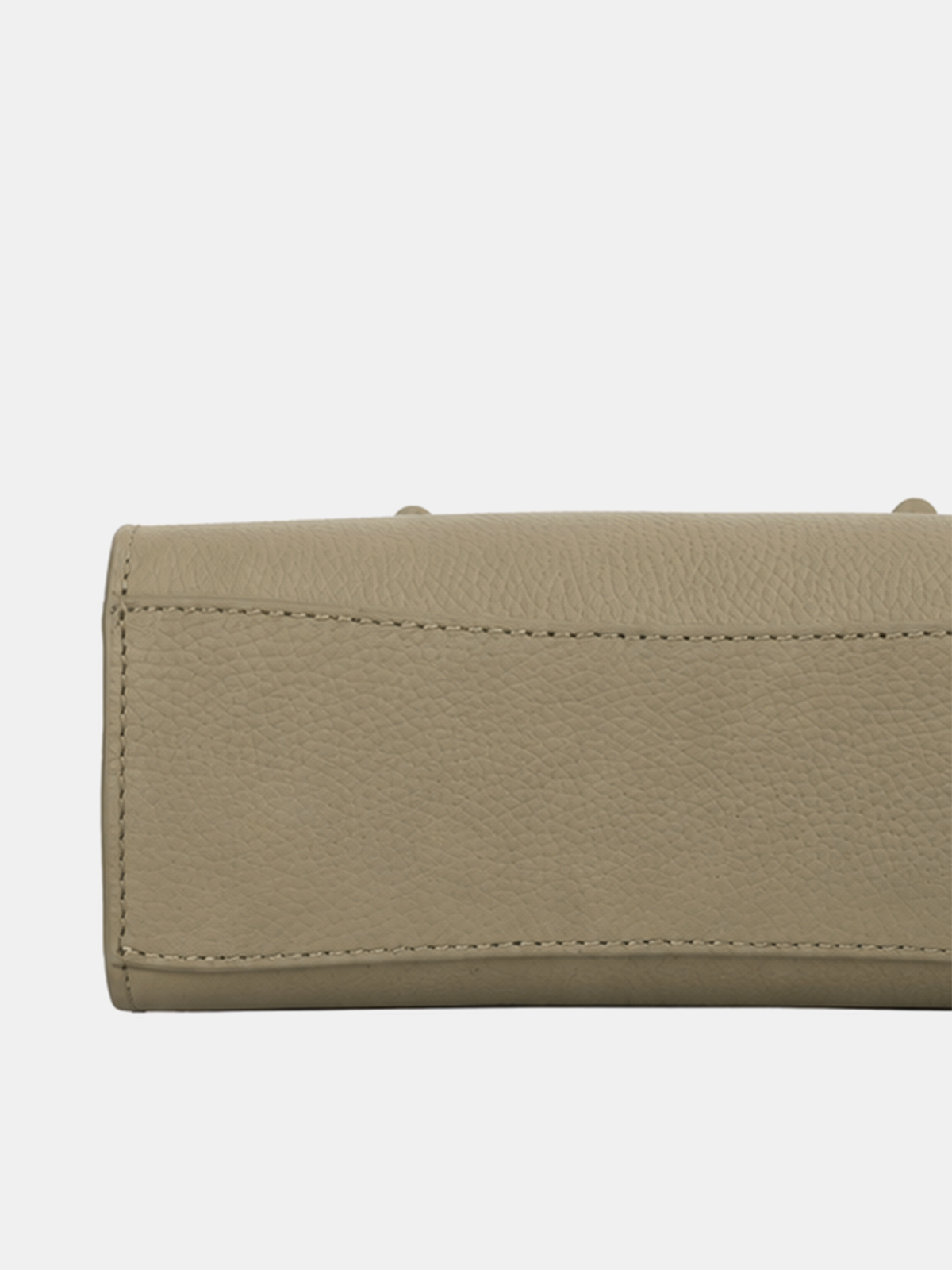 Khaki Genuine Leather Handbag with Double Straps