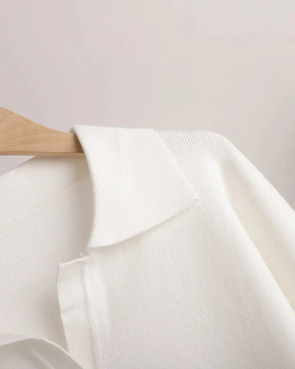 Knit Turtleneck Sweater and Wide Leg Pants Set