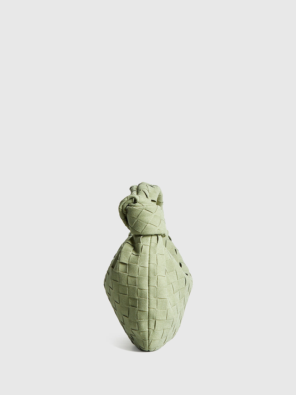 Light Green Round Woven Knot Handbag