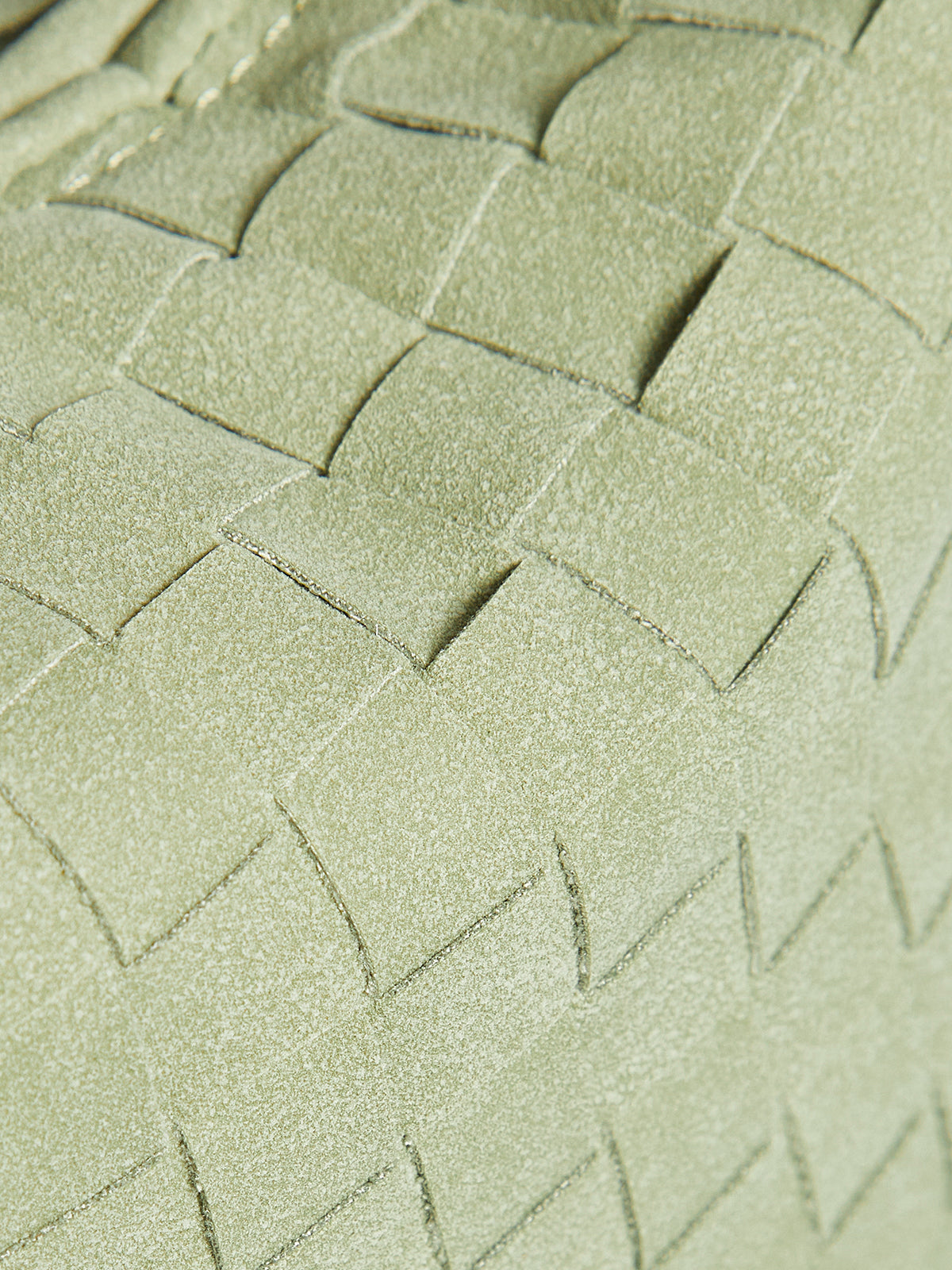 Light Green Round Woven Knot Handbag