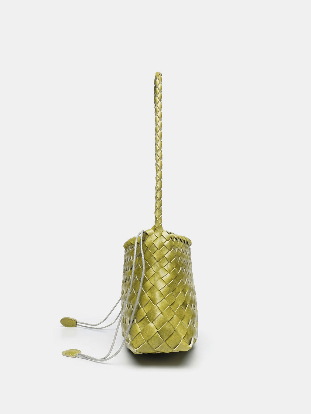 Lime Green Braided Shoulder Bag