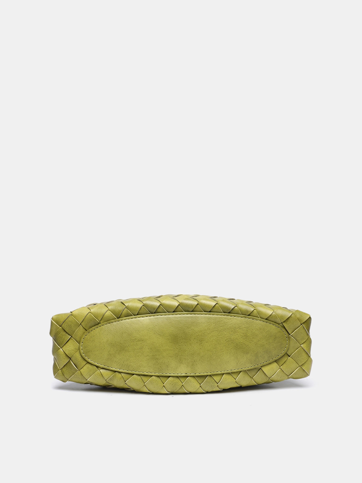 Lime Green Braided Shoulder Bag