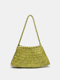 Lime Green Braided Shoulder Bag