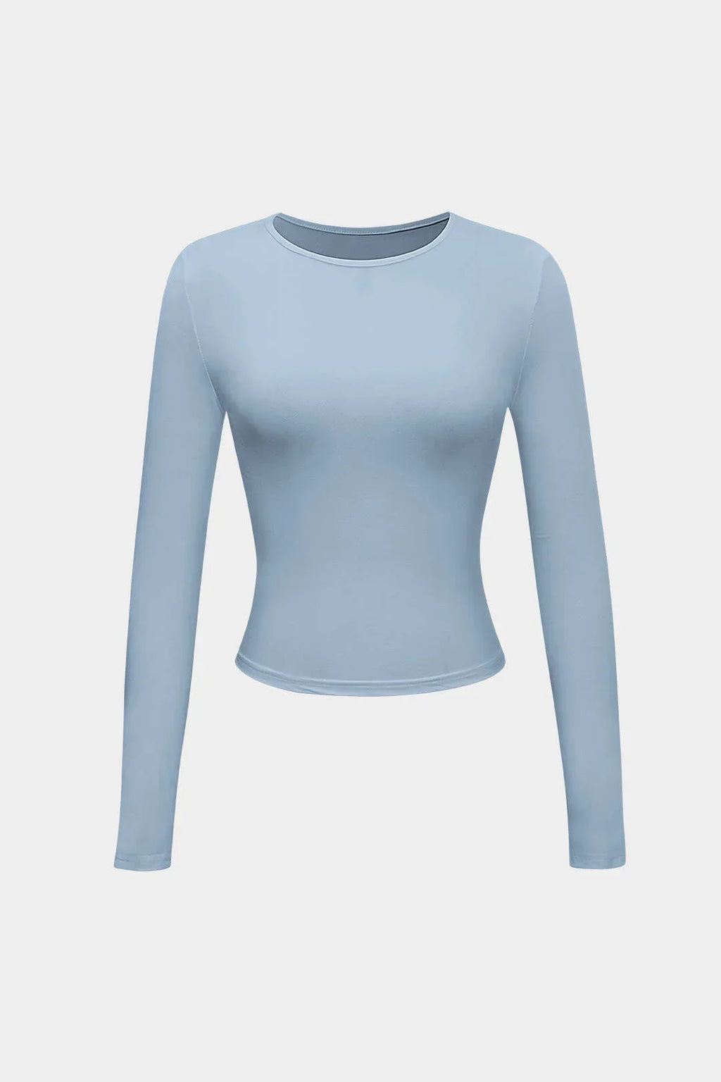 Long Sleeve Crew Neck Fitted Basic Top