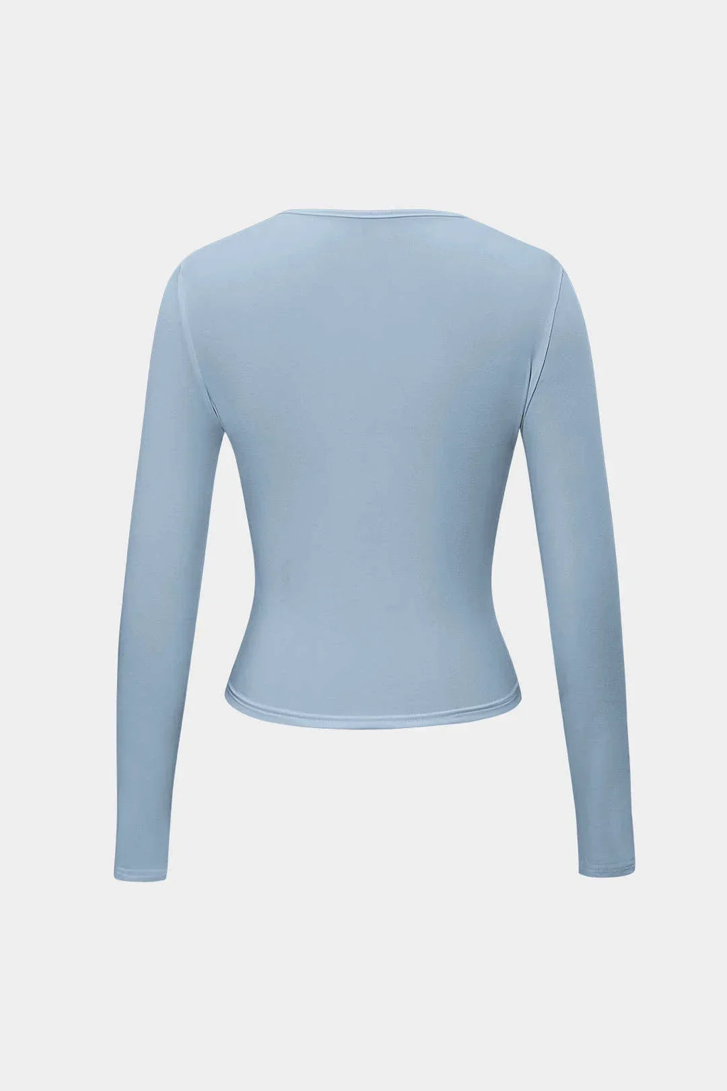 Long Sleeve Crew Neck Fitted Basic Top