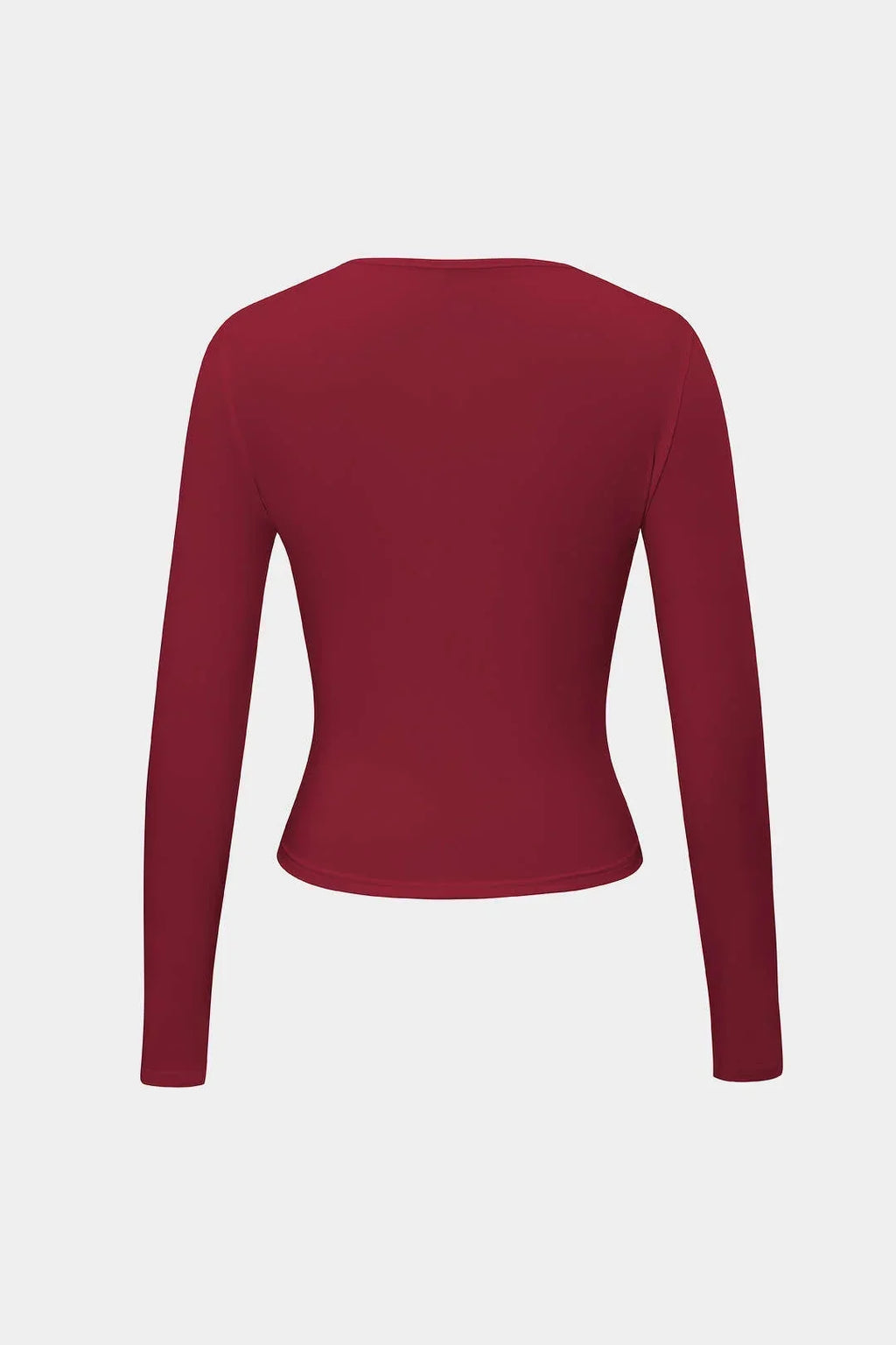Long Sleeve Crew Neck Fitted Basic Top