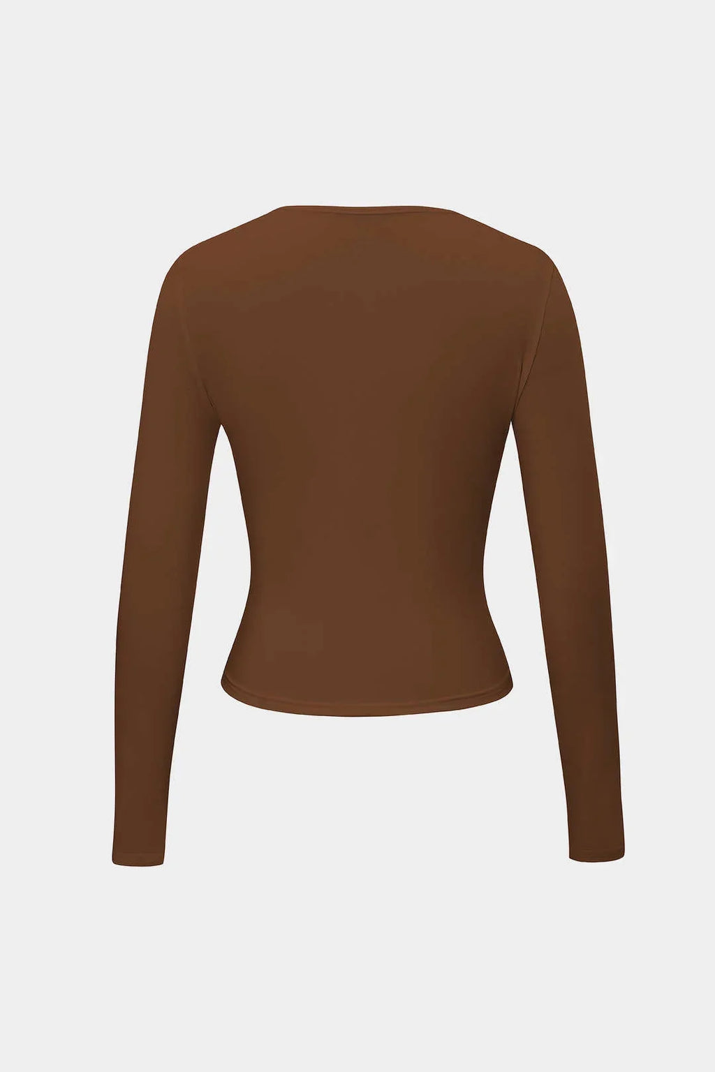 Long Sleeve Crew Neck Fitted Basic Top