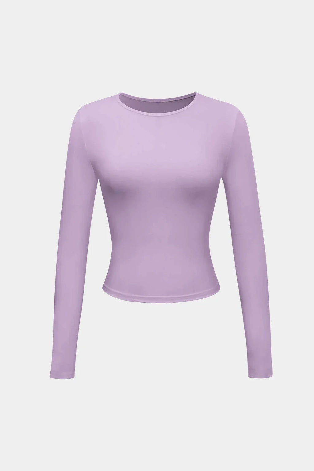 Long Sleeve Crew Neck Fitted Basic Top