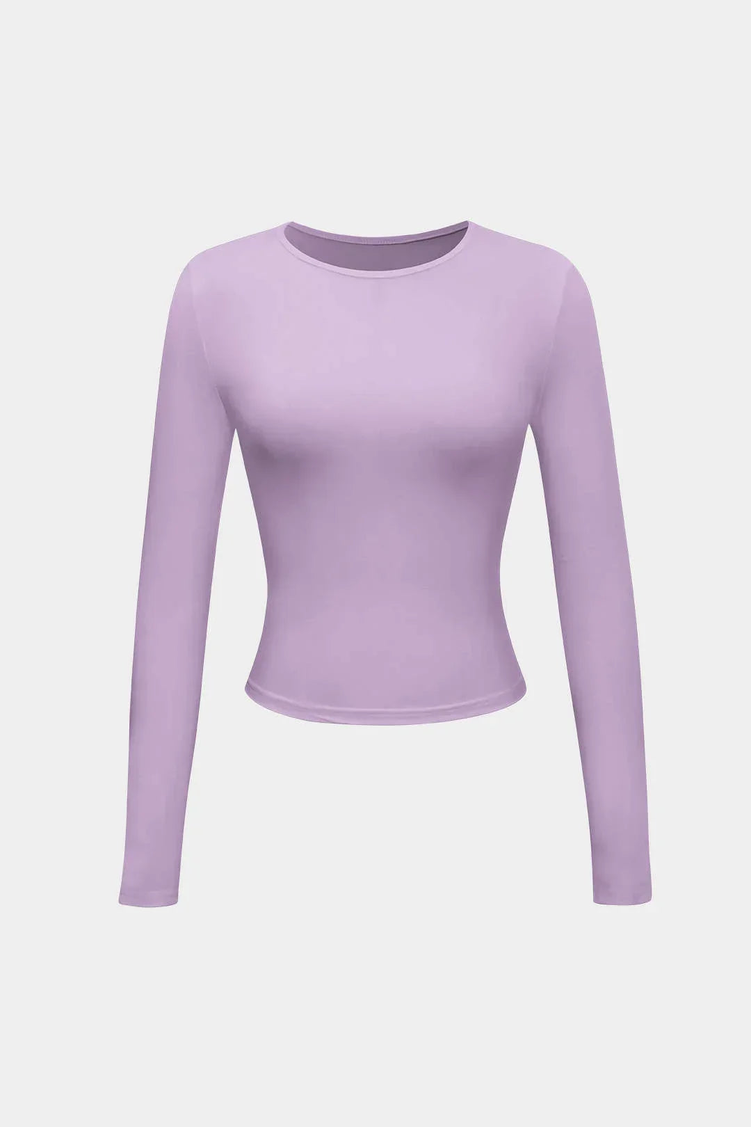 Long Sleeve Crew Neck Fitted Basic Top