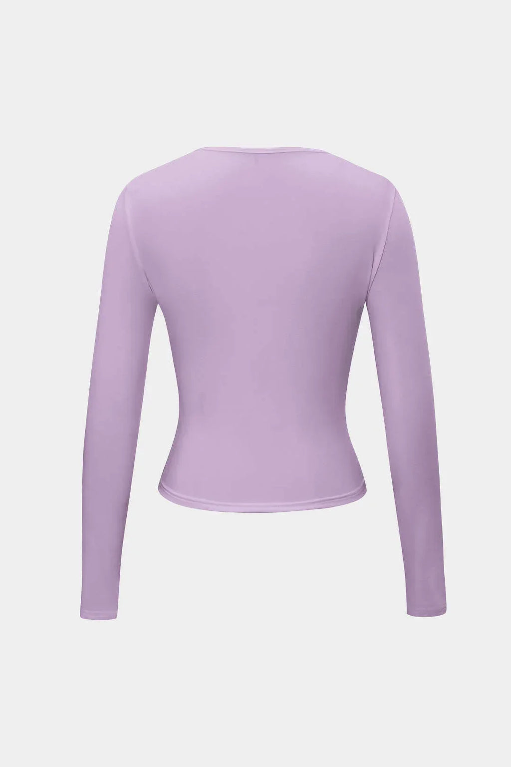 Long Sleeve Crew Neck Fitted Basic Top