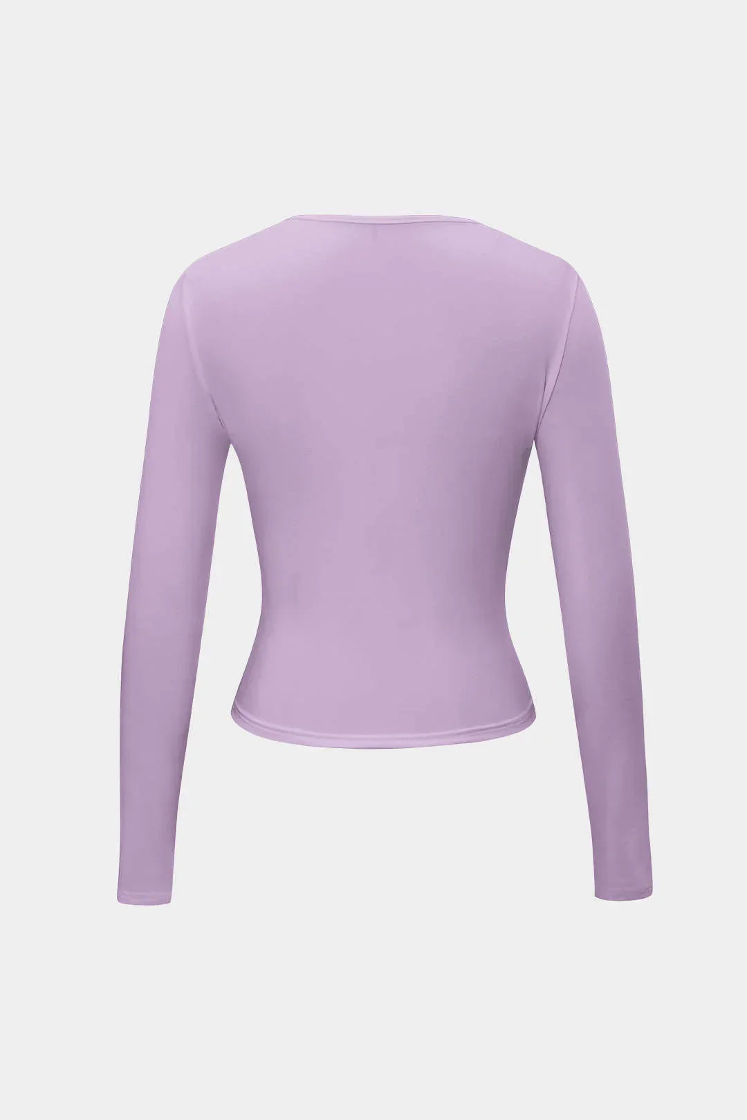 Long Sleeve Crew Neck Fitted Basic Top