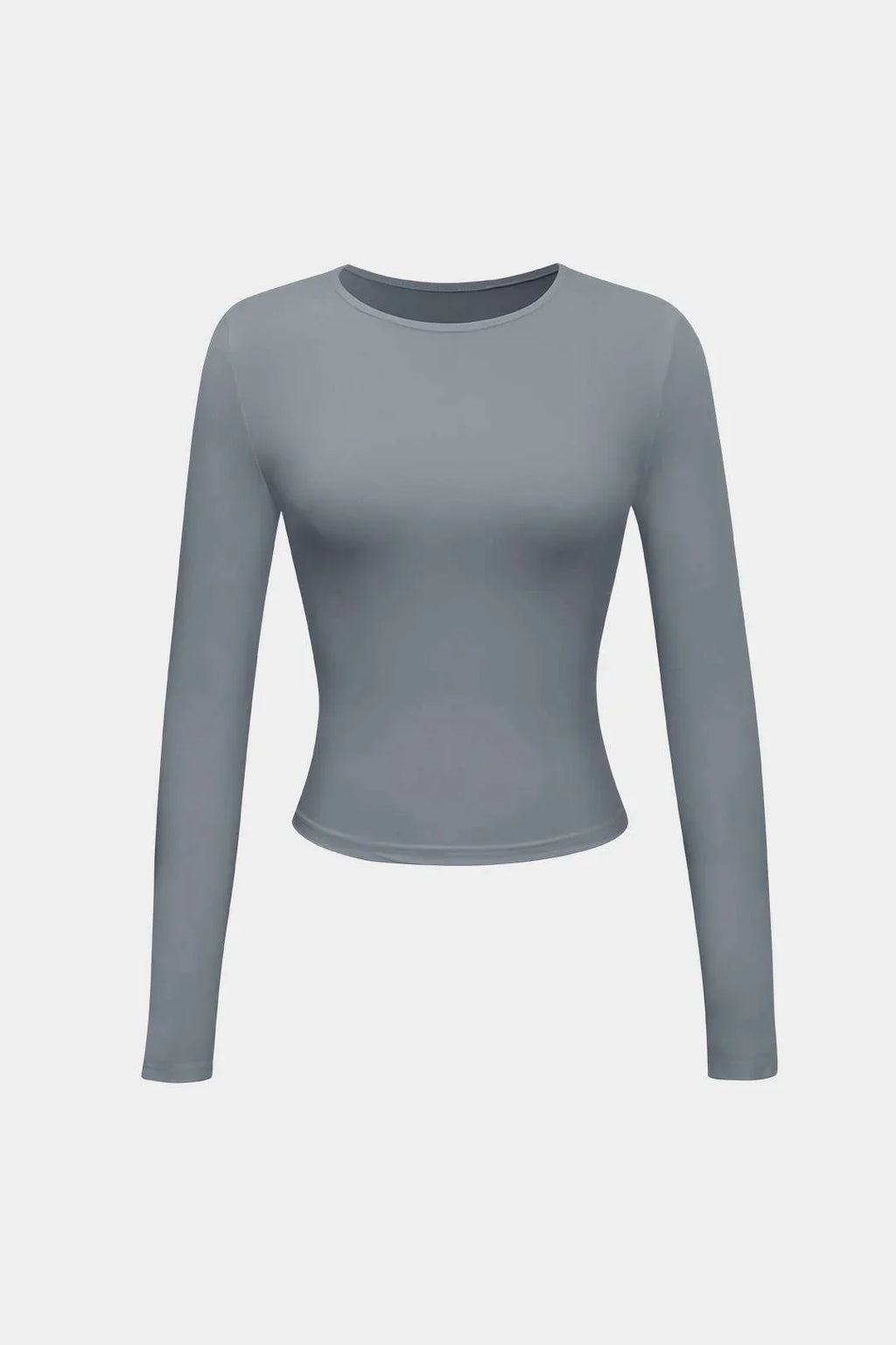 Long Sleeve Crew Neck Fitted Basic Top