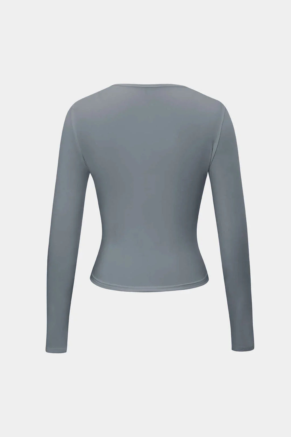 Long Sleeve Crew Neck Fitted Basic Top